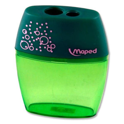 maped-shaker-twin-hole-pencil-sharpener-green-2|Stationery Superstore UK