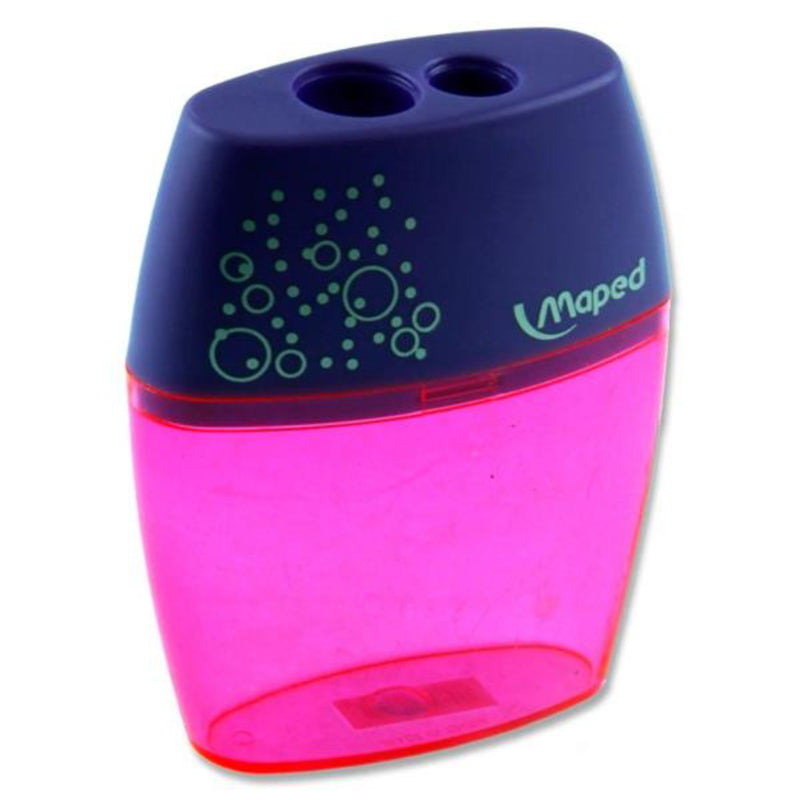 Maped Shaker Twin Hole Pencil Sharpener Pink
