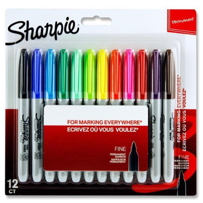 Sharpie Fine Tip Markers - Pack of 12