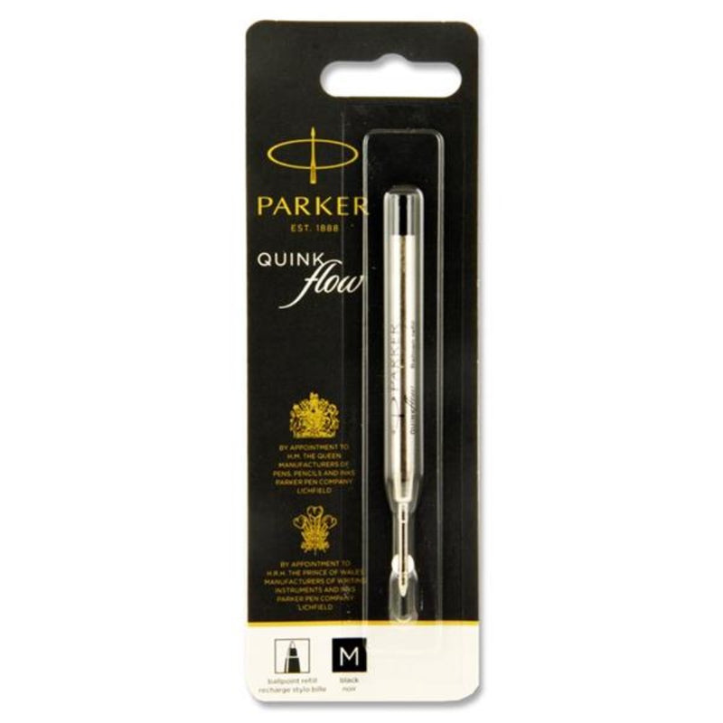 Parker Quink Flow Ballpoint Pen Refill - Black