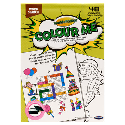 World of Colour A5 Word Search Colouring Book - 48 Pages
