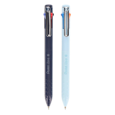 Pentel Izee 1.0mm 4 Colour Retractable Ballpoint Pen Assorted - Pack of 2