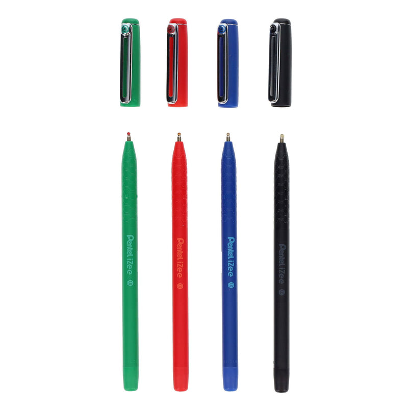 Pentel Izee Ballpoint Pen With Cap - Pack of 4