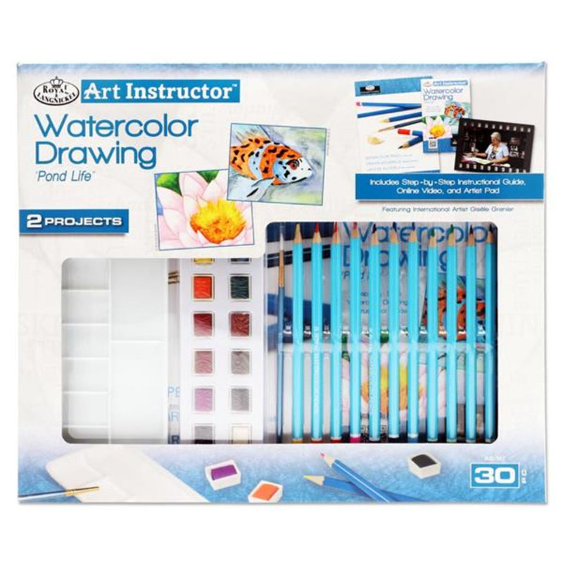 Royal & Langnickel Art Instructor 2 Project Art Set - Watercolour Drawing- 30 Pieces