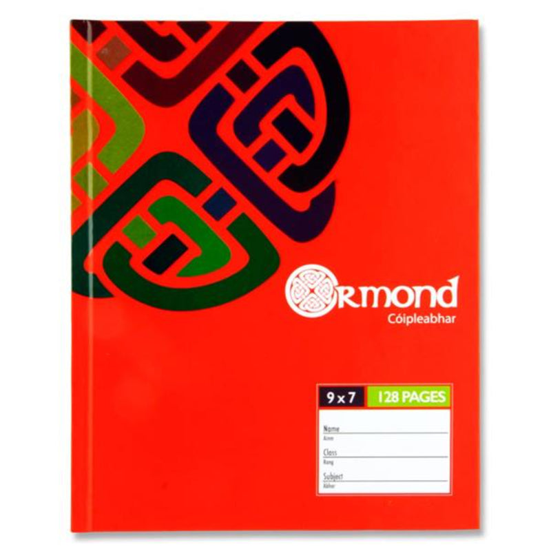 Ormond 9x7 Hardcover Exercise Book - 128 Pages - Red