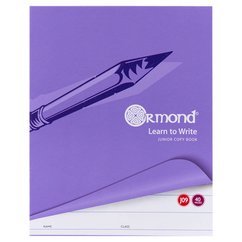 Ormond J09 Junior Copy Book - 15mm Wide Ruling - 40 Pages