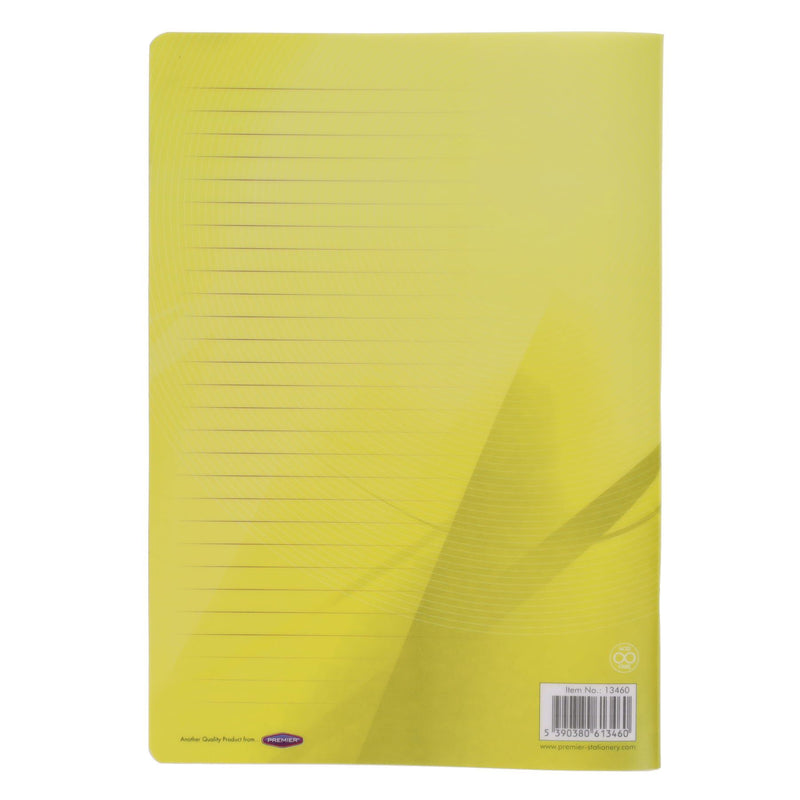 Premier A4 Visual Memory Aid Durable Cover Manuscript Book - 120 Pages - Yellow