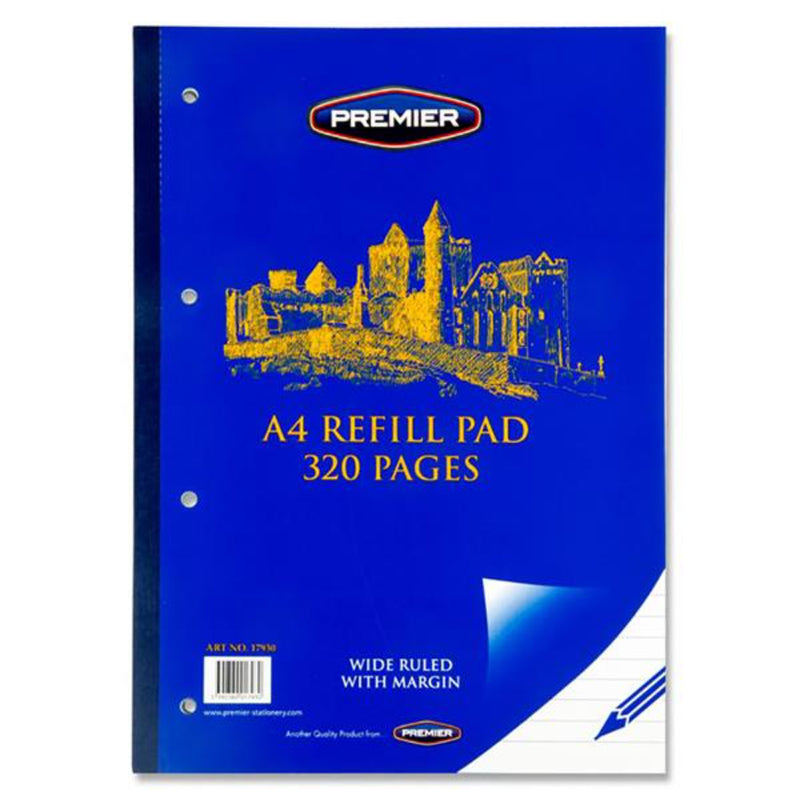Premier A4 Refill Pad - Wide Ruled - 320 Pages
