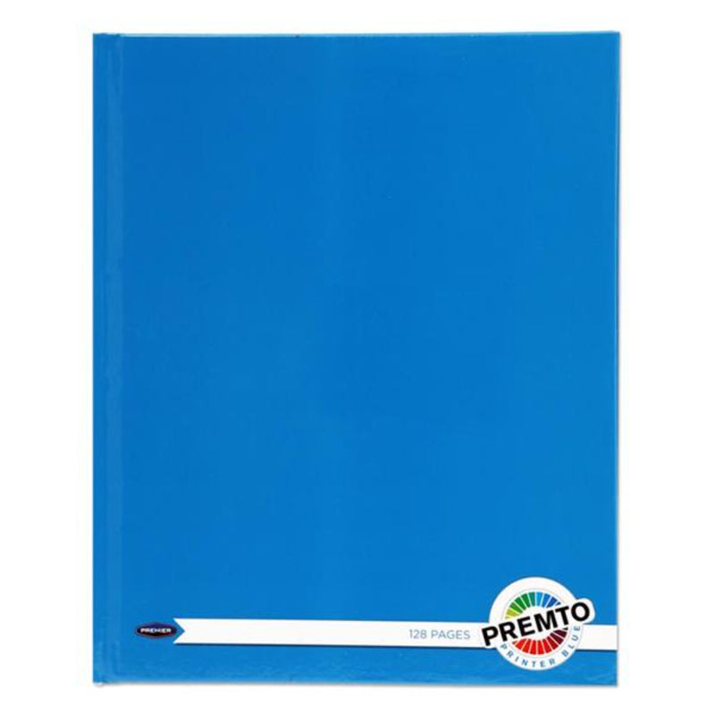 Premto 9x7 Hardcover Notebook - 128 Pages - Printer Blue
