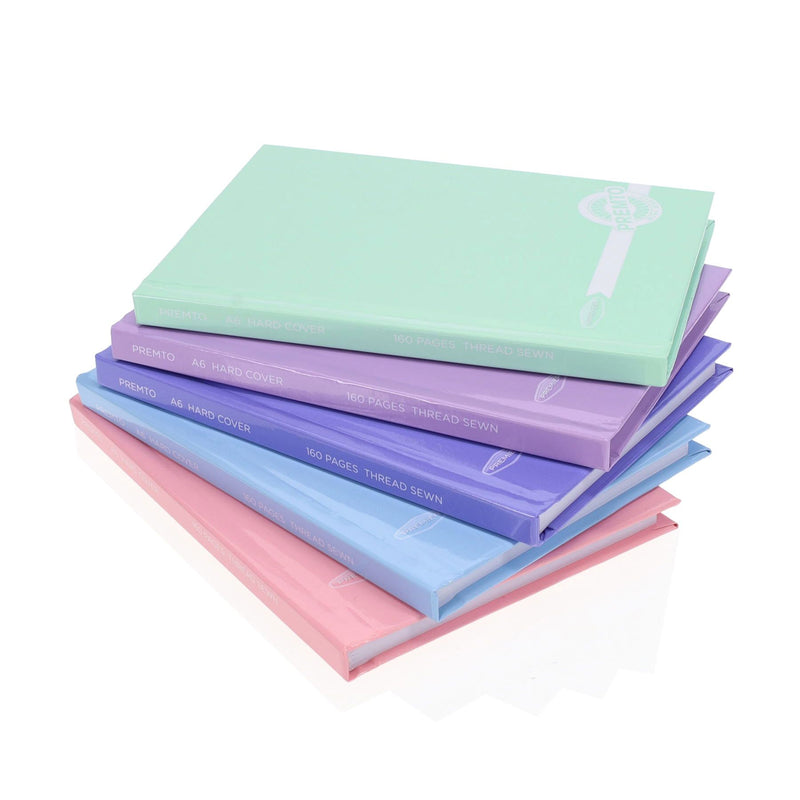 Premto Pastel A6 Hardcover Notebook - 160 Pages - Pastel - Cornflower Blue