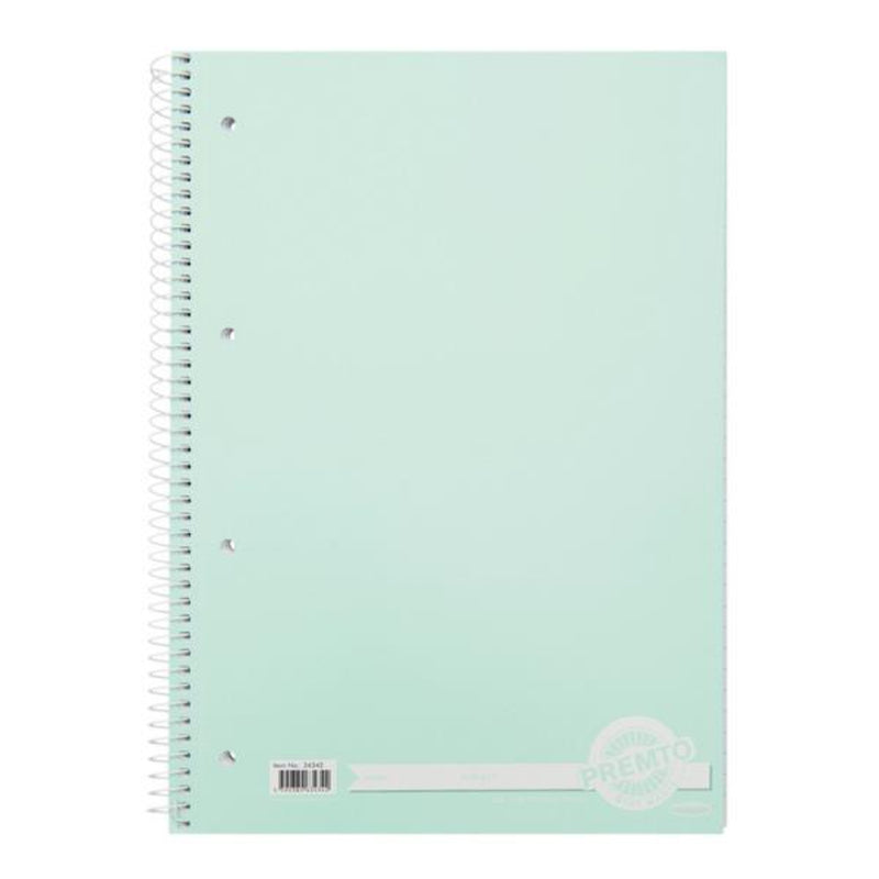 Premto Pastel A4 Spiral Notebook - 320 Pages - Mint Magic