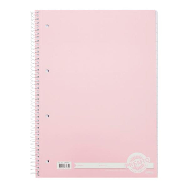 Premto Pastel A4 Spiral Notebook - 320 Pages - Pink Sherbet