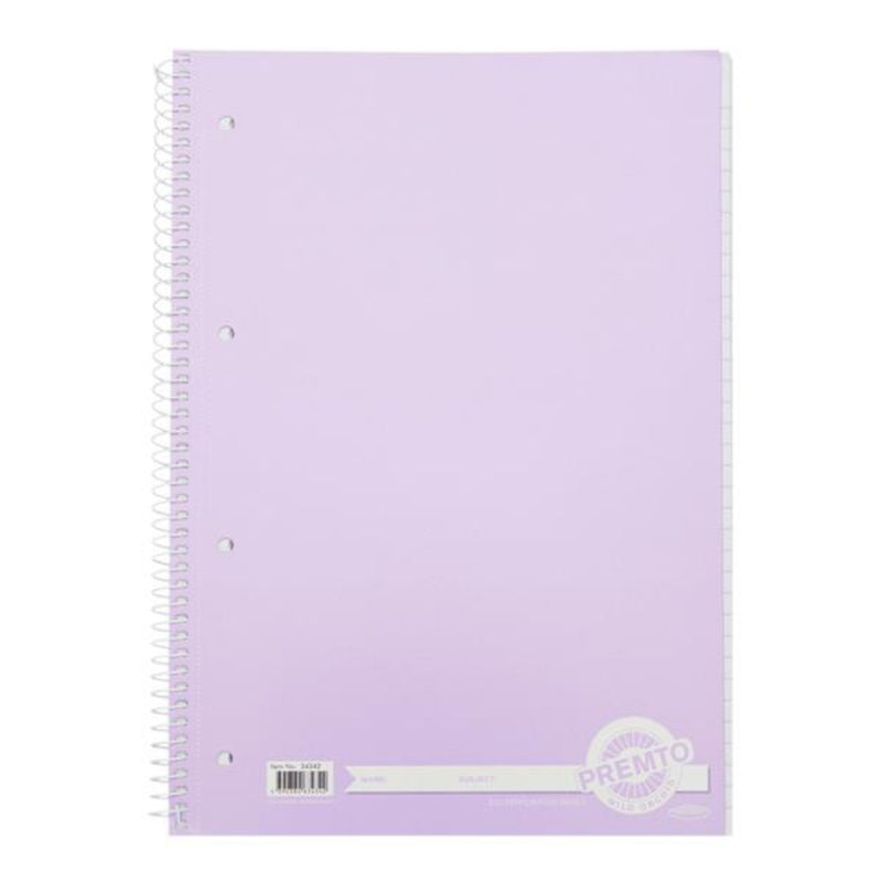 Premto Pastel A4 Spiral Notebook - 320 Pages - Wild Orchid