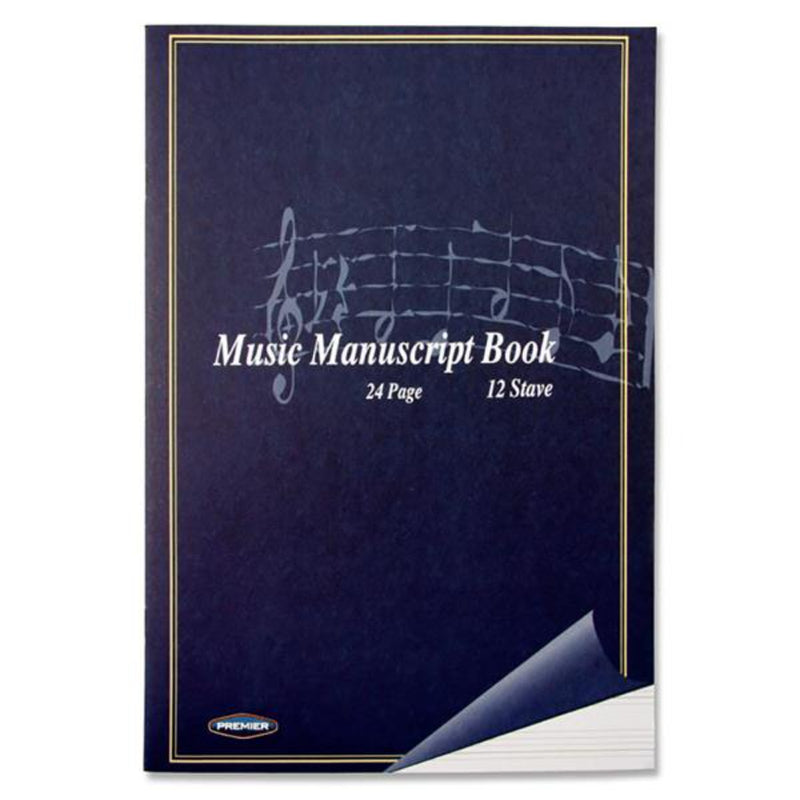 Premier 12 Stave Music Manuscript Book - 24 Pages