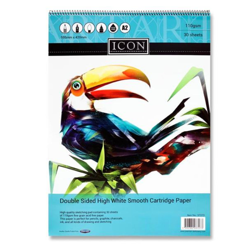 Icon A2 Spiral Sketch Pad - 110gsm - 30 Sheets