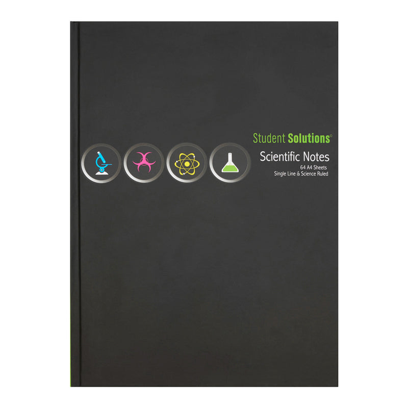 Student Solutions A4 Hardcover Scientific Notes Notebook - 64 Pages