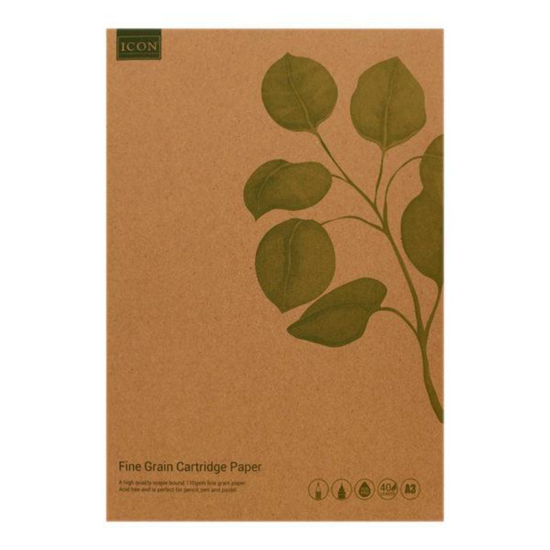 Icon Green A3 Sketch Book - 110gsm - 80 Pages