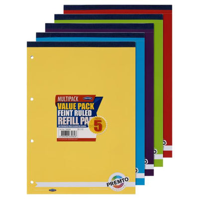 premto-a4-160pg-refill-pad-top-bound-s1-pack-of-5|Stationery Superstore UK