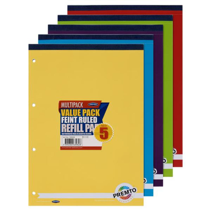 Premto A4 160Pg Refill Pad Top Bound S1 - Pack of 5