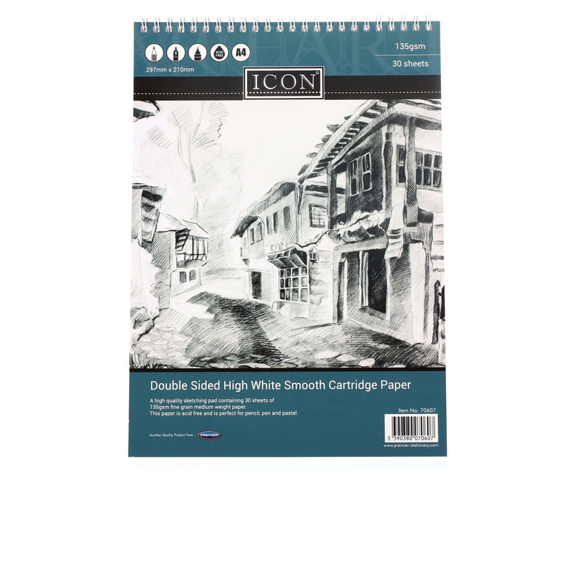 Icon A4 Wiro Sketch Pad - 135gsm - 30 Sheets