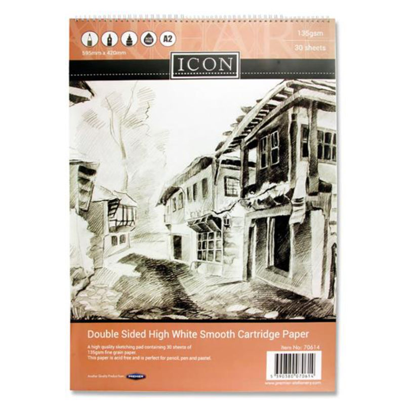 Icon A2 Wiro Sketch Pad - 135gsm - 30 Sheets