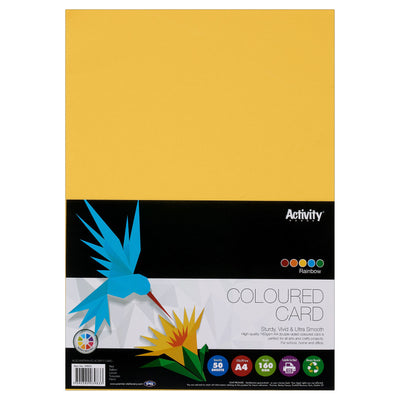 premier-activity-a4-card-160-gsm-rainbow-50-sheets|Stationery Superstore UK