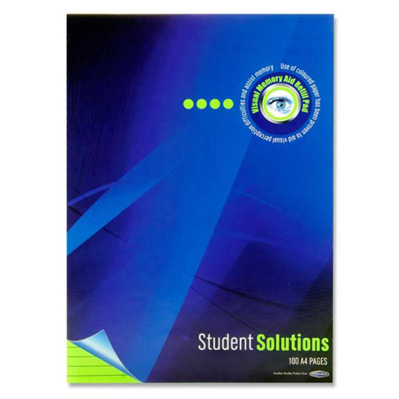 Student Solutions A4 Visual Memory Aid Refill Pad - 100 Pages - Parrot Green