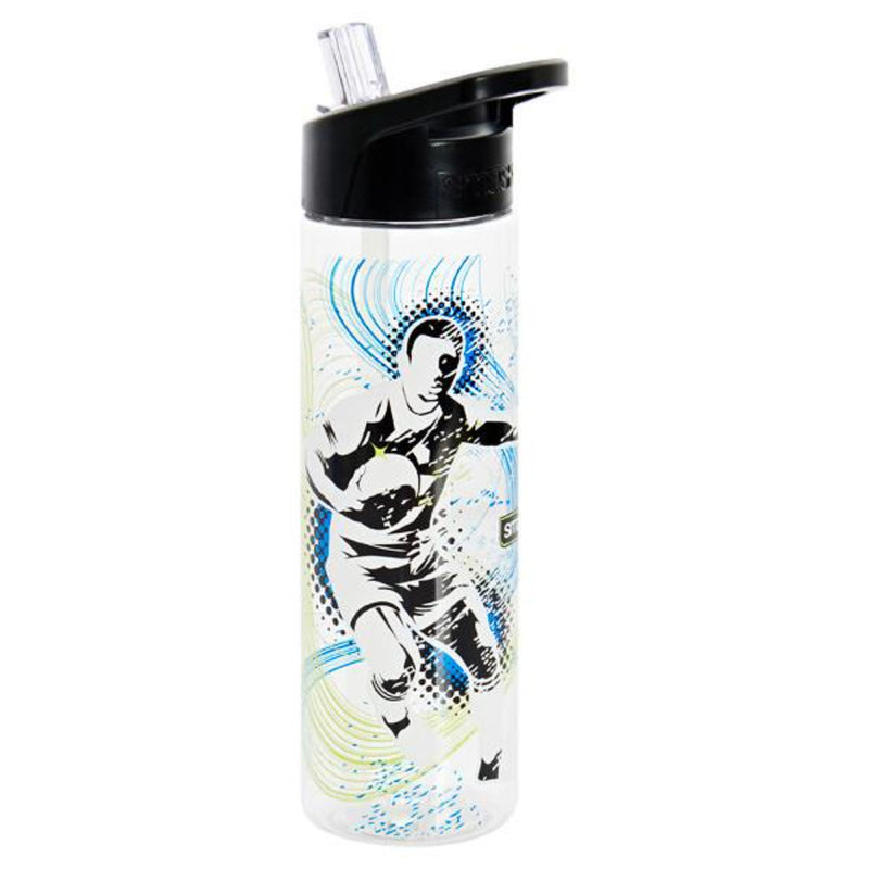 Smash 700ml Tritan Sports Bottle - Rugby with Black Top