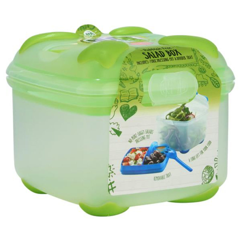 Smash Nude Food Mover 2 Tier Salad Box with Fork - Green