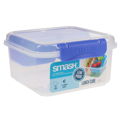 Smash Leakproof Lunch Cube with Compartments - 1.15L - Blue
