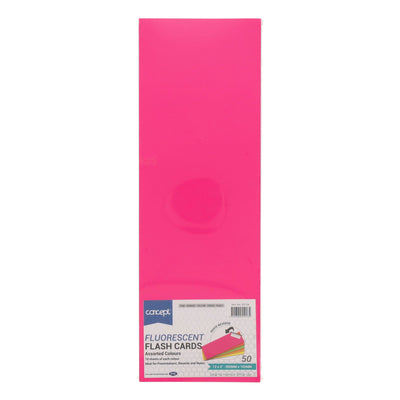 Premier Office 12x4 Fluorescent Card - Pack of 50