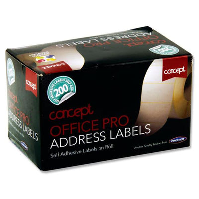 Concept Self-Adhesive White Address Labels - Pack of 200