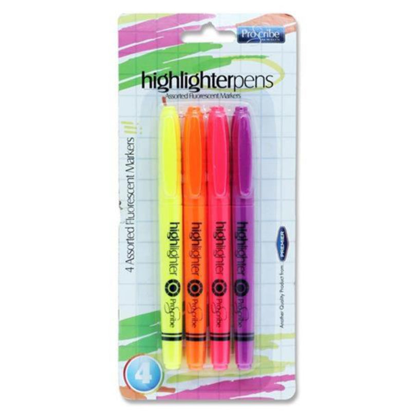 Pro:Scribe Highlighter Pens - Pack of 4