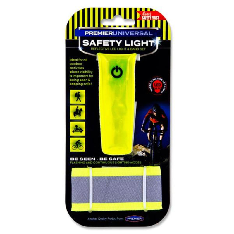 Premier Universal Hi-Vis Reflective Safety LED Light & Band Set