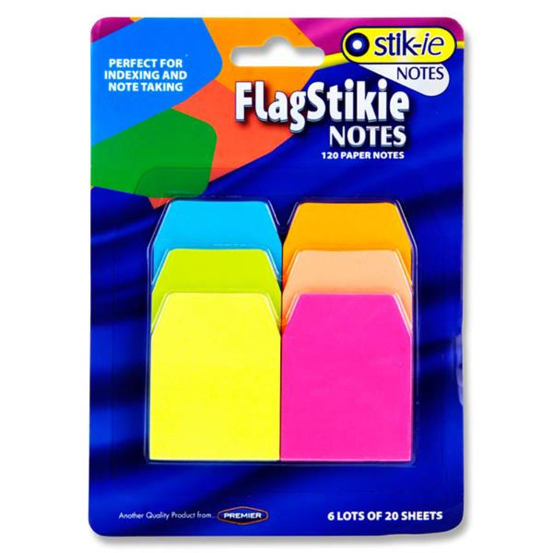 Stik-ie Index Page Markers - Neon - Pack of 6