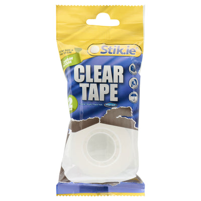 Stik-ie Tape Rolls 30m x 19mm - Clear - Pack of 2