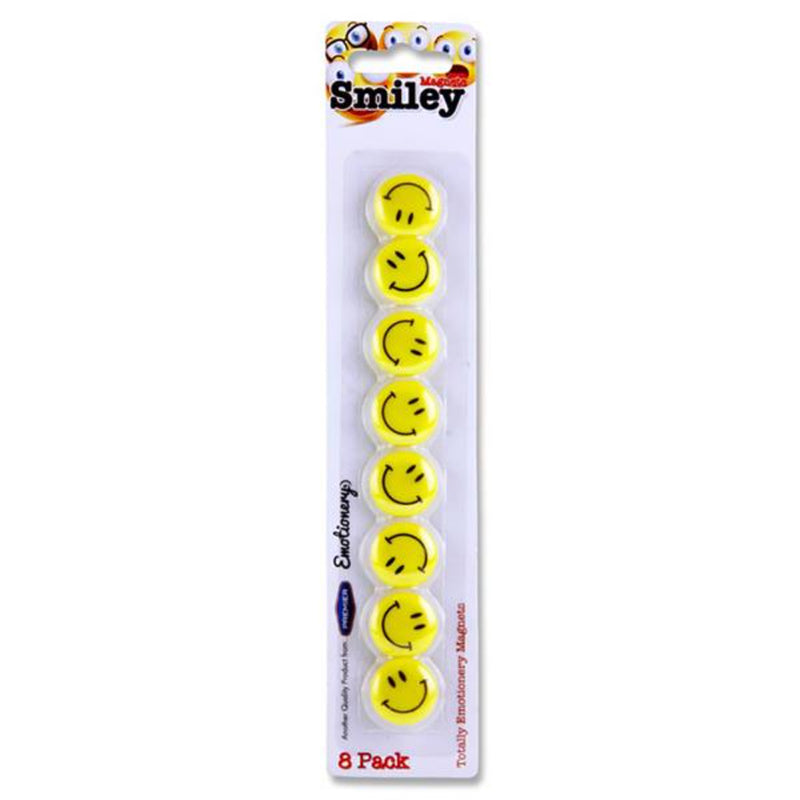 Emotionery 20mm Round Magnets - Smileys - Pack of 8