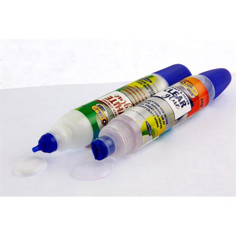 Stik-ie Clear Liquid Glue & White Glue - 35g - Pack of 2