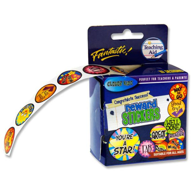 Clever Kidz Roll Reward Stickers - 200 Stickers