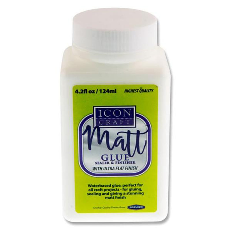 Icon Matt Glue Sealer & Finisher with Ultra Flat Finish - 124ml Bottle
