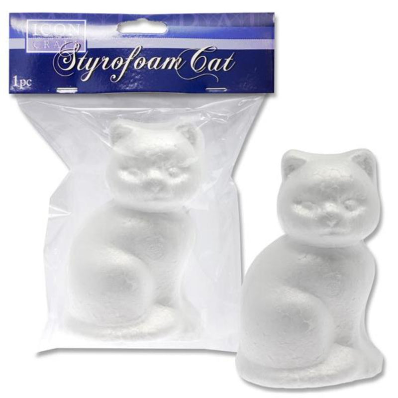 Icon Craft Styrofoam Cat 14Cm