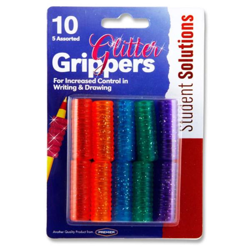 Student Solutions Glitter Pencil Grips - Pack of 10