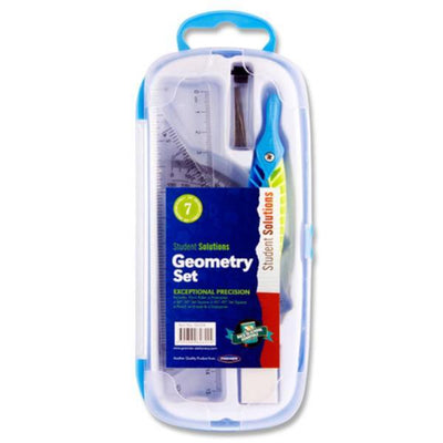 Student Solutions Geometry Set with Compass - 7 Pieces