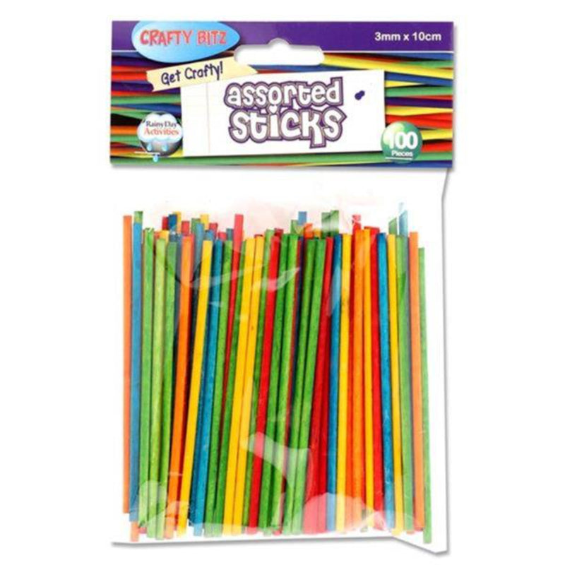Crafty Bitz Assorted Sticks - Pack of 100