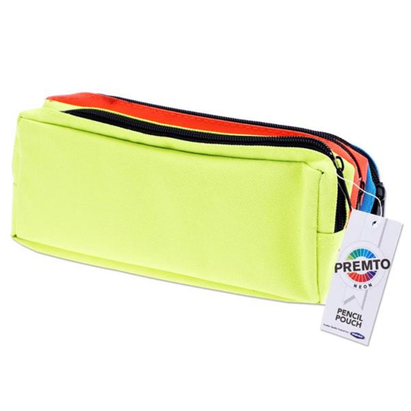 Premto Neon 3 Pocket Zip Pencil Cases