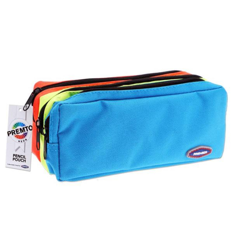 Premto Neon 3 Pocket Zip Pencil Cases