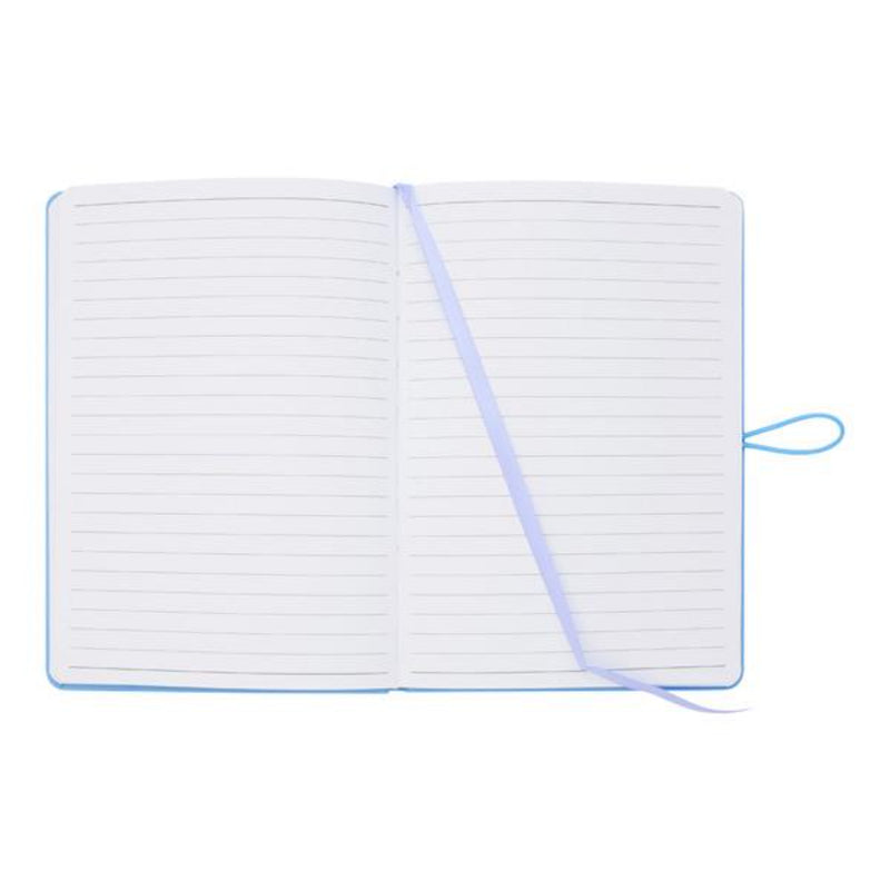 Premto Pastel A5 PU Leather Hardcover Notebook with Elastic Closure - 192 Pages - Cornflower Blue