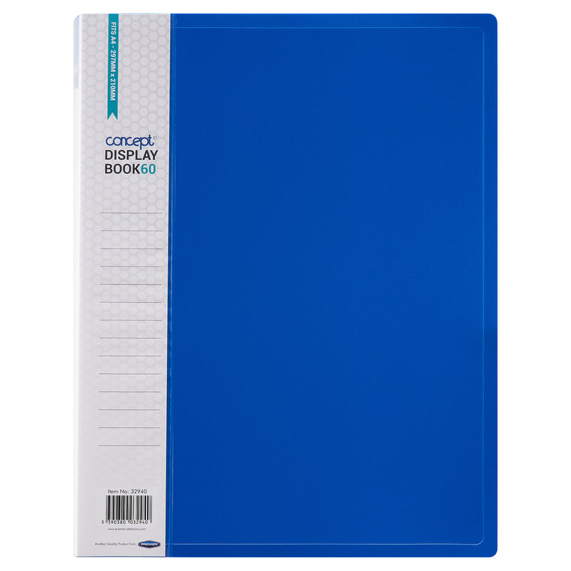 Concept A4 60 Pocket Display Book - Blue