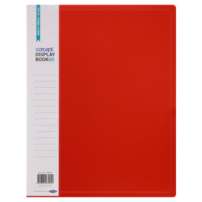 Concept A4 60 Pocket Display Book - Red