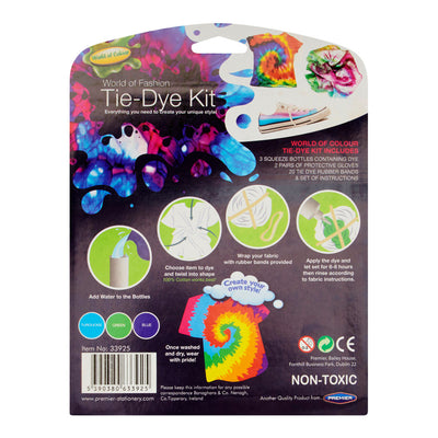 World of Colour Tie-Dye Kit - Turquoise/Green/Blue